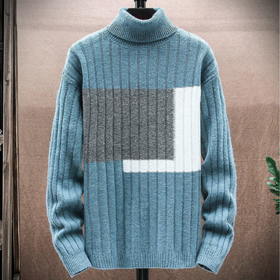 Kabelstrickpullover mit tiefem V-Ausschnitt Für Herren