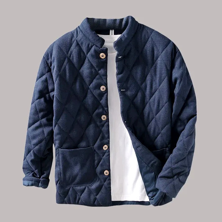 Winterjacke mit Knopfleiste und Taschen für Herren