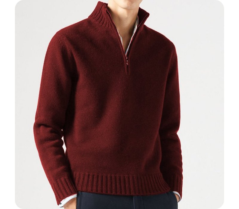 Warmer Rippenstrick-Pullover für Männer