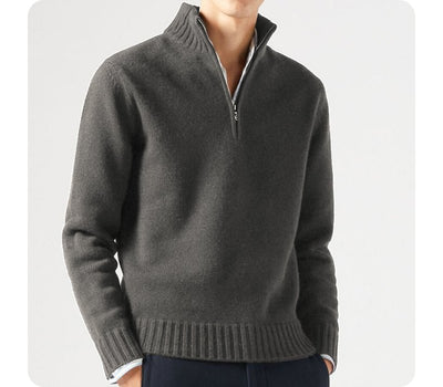 Warmer Rippenstrick-Pullover für Männer