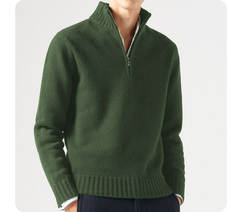 Warmer Rippenstrick-Pullover für Männer