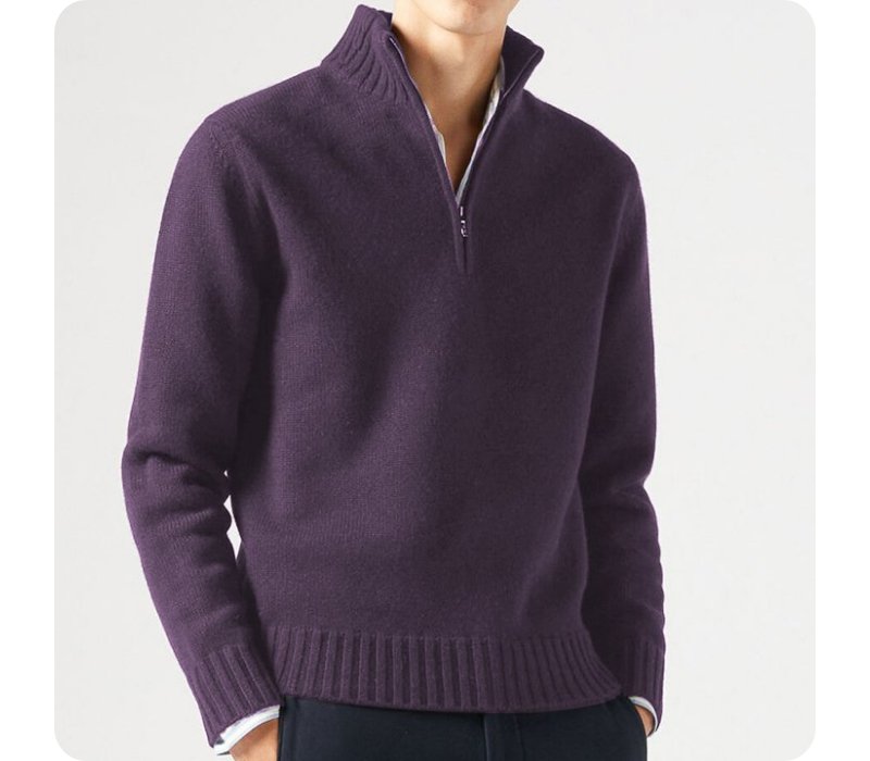 Warmer Rippenstrick-Pullover für Männer