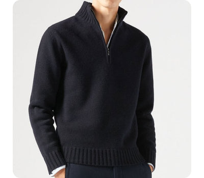 Warmer Rippenstrick-Pullover für Männer