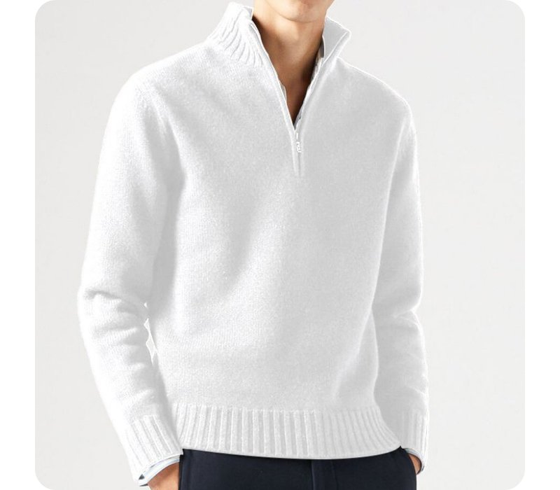 Warmer Rippenstrick-Pullover für Männer