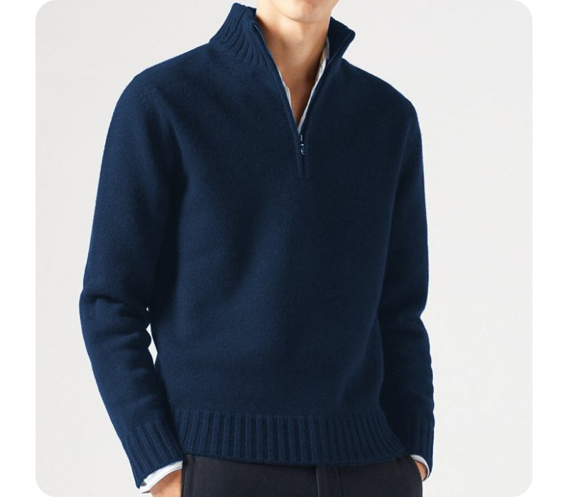 Warmer Rippenstrick-Pullover für Männer