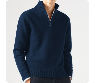 Warmer Rippenstrick-Pullover für Männer