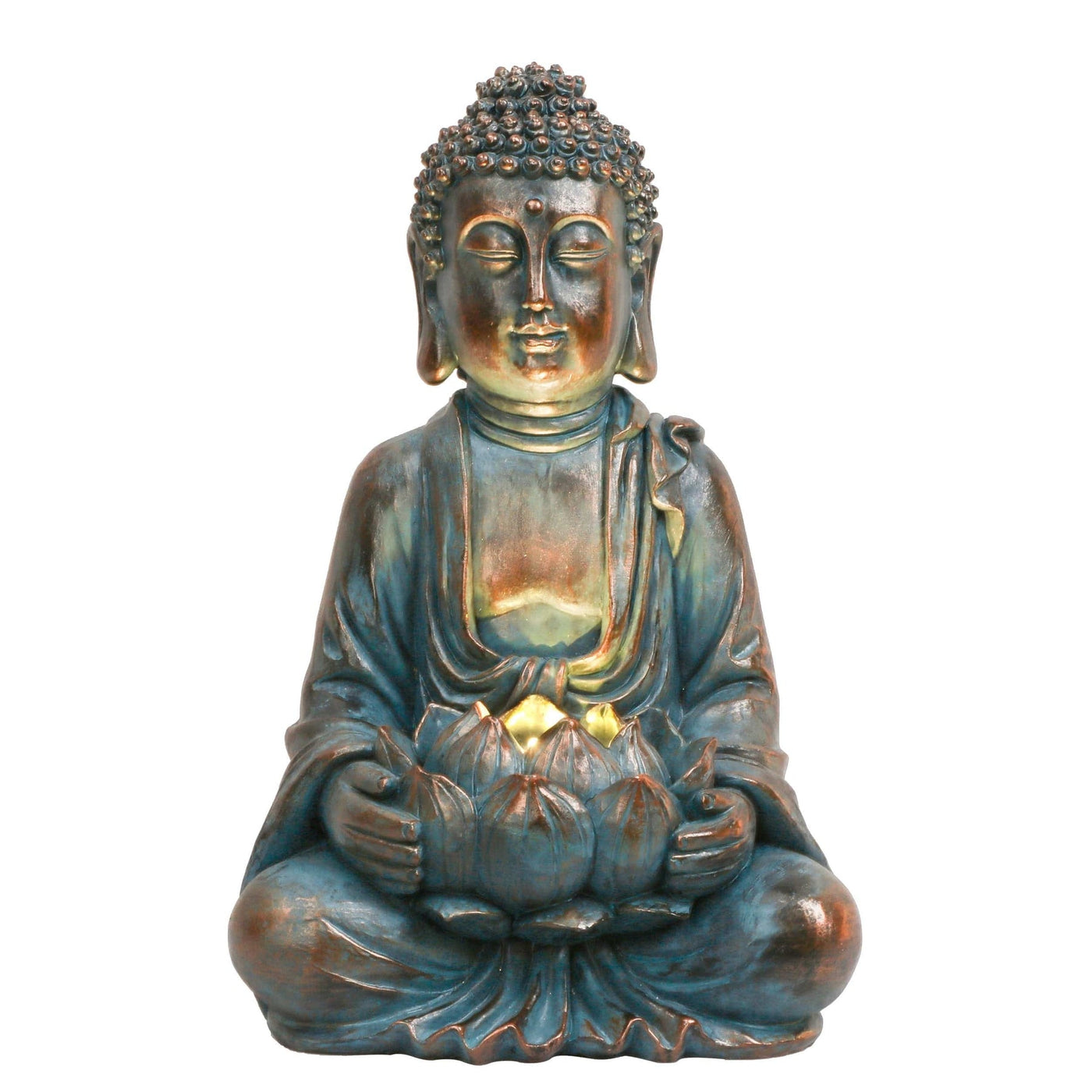 TranquilLight Solarbetriebene Buddha-Statue – Gartenmöbel mit sanfter LED-Beleuchtung