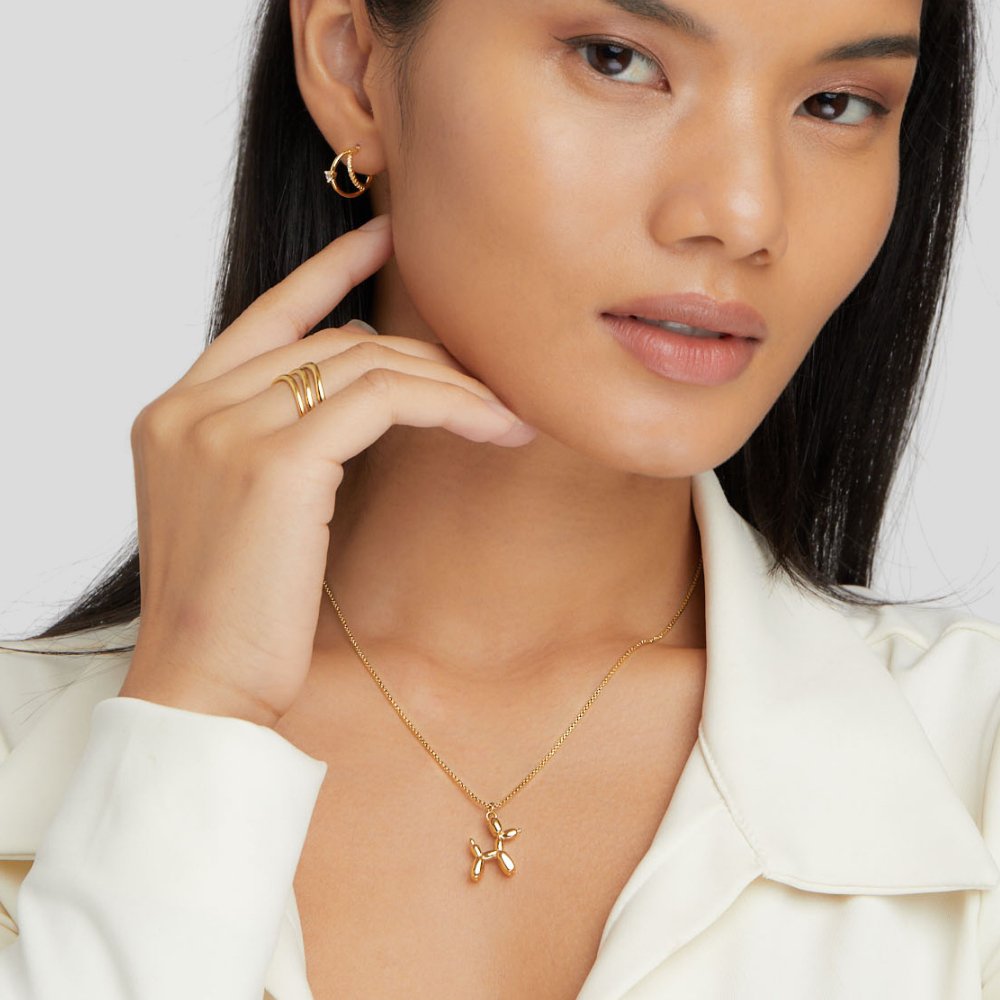 Goldenes Ballon-Tier-Halskette