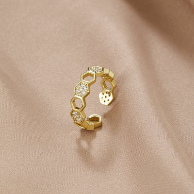 Biene - Gold- & Kristallring