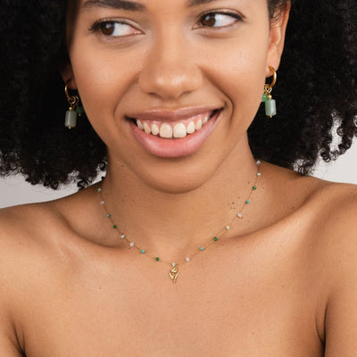 Goldene Tulpenperlenkette