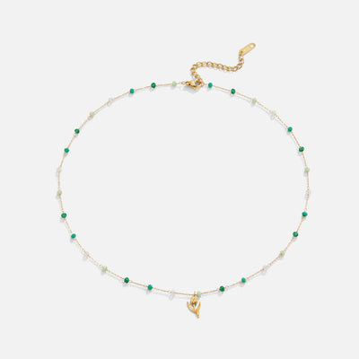 Goldene Tulpenperlenkette