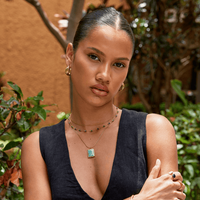 Grünes Amazonit Anhänger Halskette