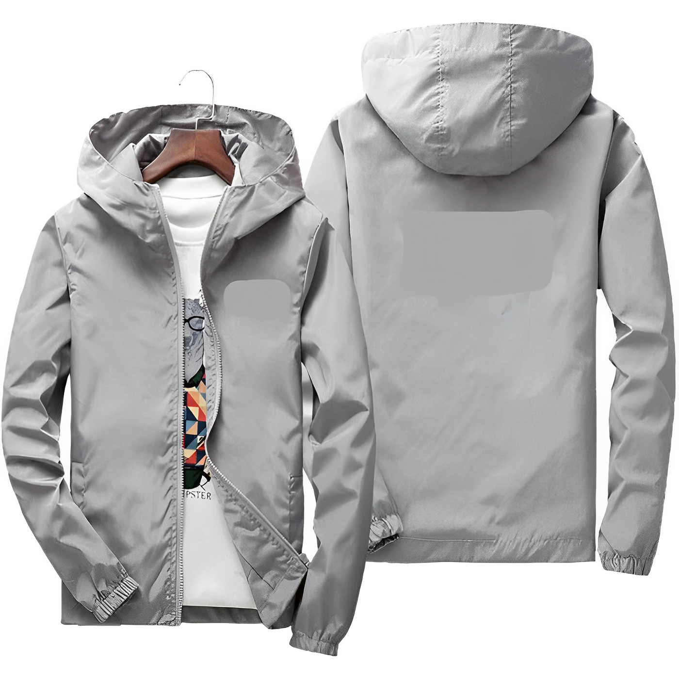 Windbreaker-Jacke mit Kapuze für Männer