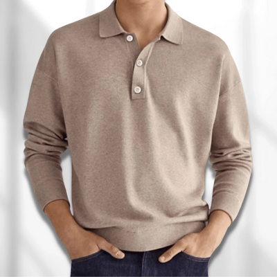 Herren eleganter Polopullover | Warmer