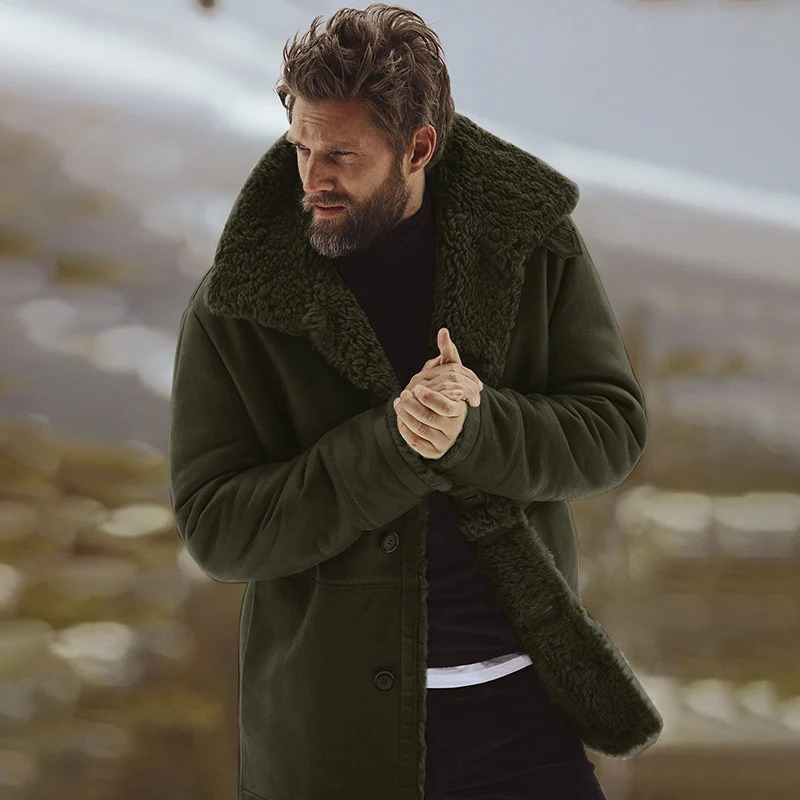Herren gemütliche warme Vintage-Jacke | Winter
