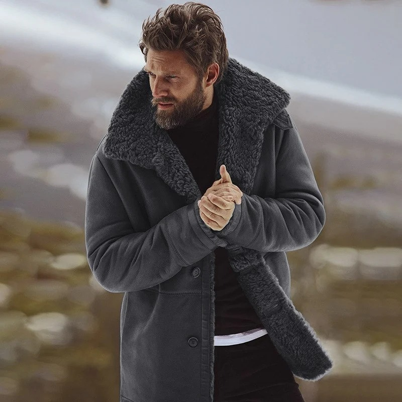 Herren gemütliche warme Vintage-Jacke | Winter