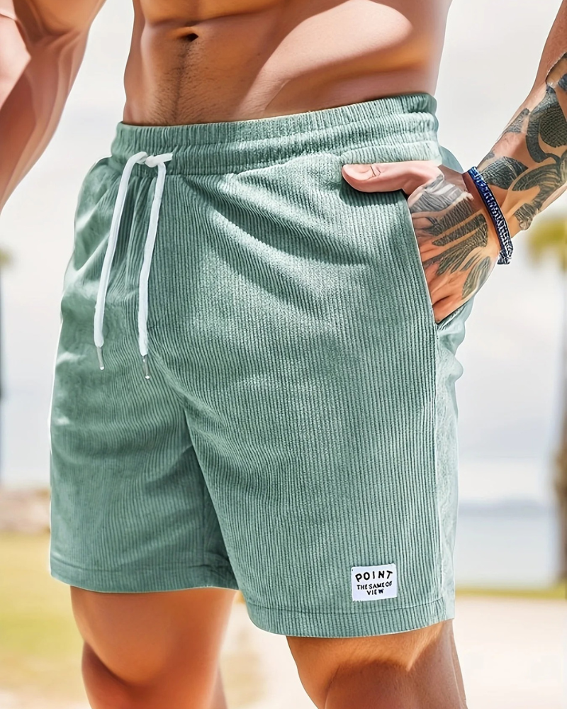Herren gerippte Sommershorts | kurze