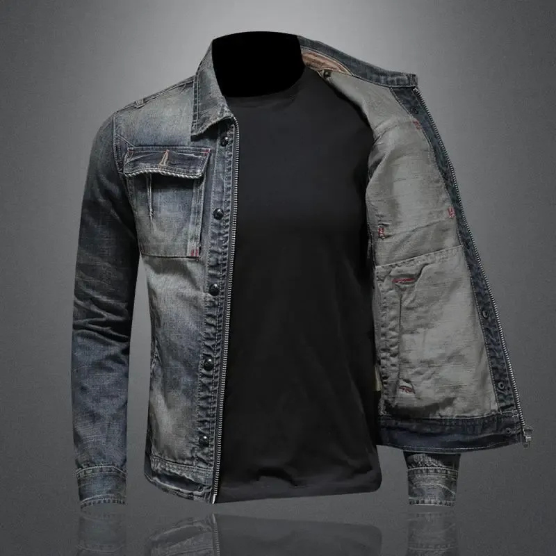 Herren-Jeansjacke im Vintage-Stil | Herbst