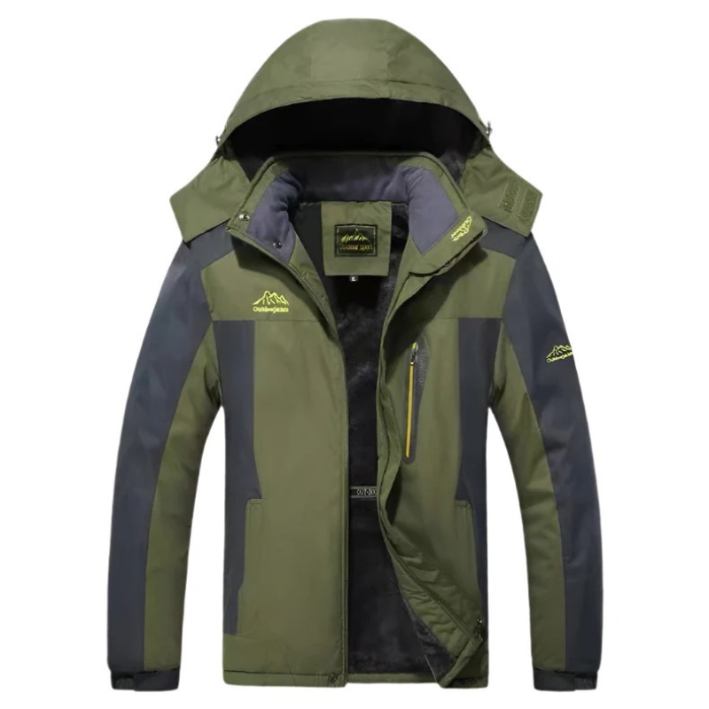 Herren Kapuzen-Outdoor-Winterjacke | Wasserdichte