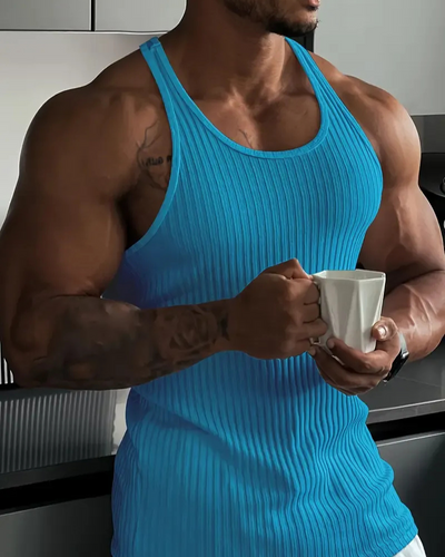 Herren klassisches geripptes Tanktop | Sport