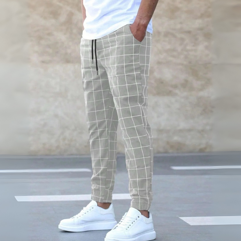 Herren lässige karierte Hose | Chino
