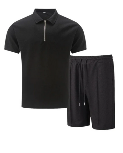 Herren lässiges Poloshirt- und Shorts-Set | kurzer hose