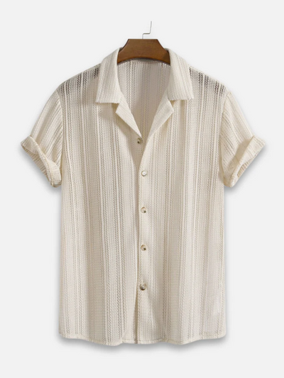 Herren luftiges Strandhemd | Kurzarm