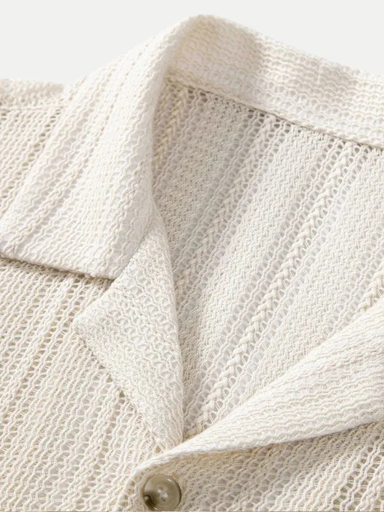 Herren luftiges Strandhemd | Kurzarm