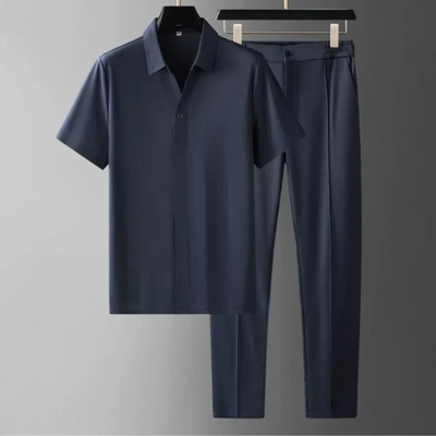 Herren modernes Polo- und Hosen-Set | Komplett
