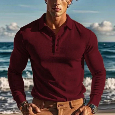 Herren-Poloshirt mit langen Ärmeln | Langarm