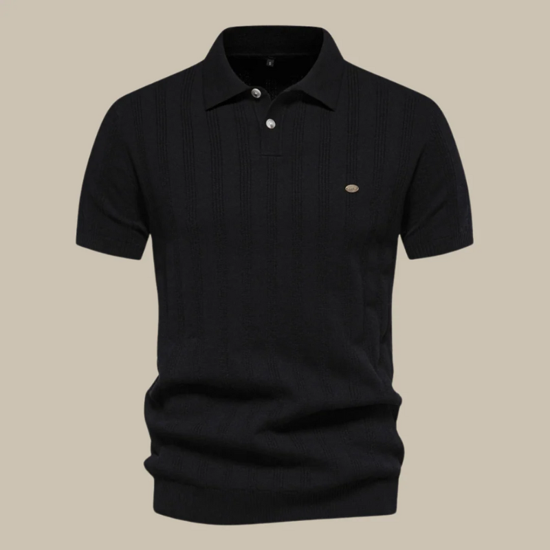 Herren stylisches Poloshirt | Schwarz