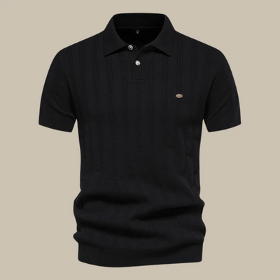 Herren stylisches Poloshirt | Schwarz