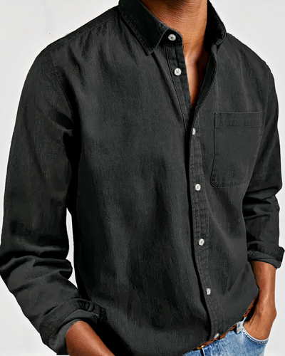 Herren weiches Jeanshemd | Langarm