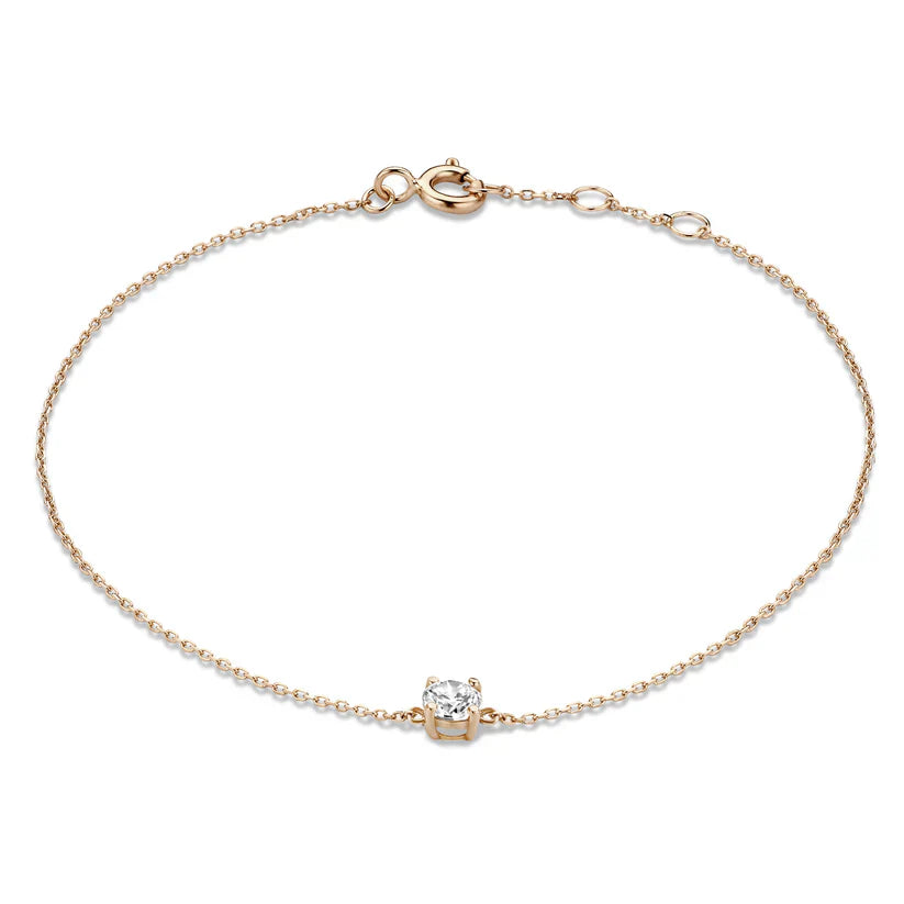Cléa Gold Moissanite Stone Bracelet