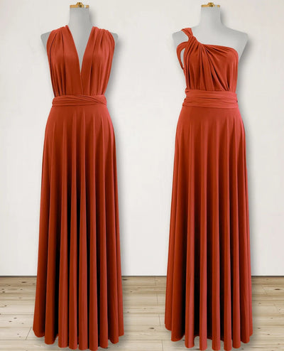 VersaGlam Elegante Convertible Abend Maxikleid – Fließend & Verstellbarer Sitz