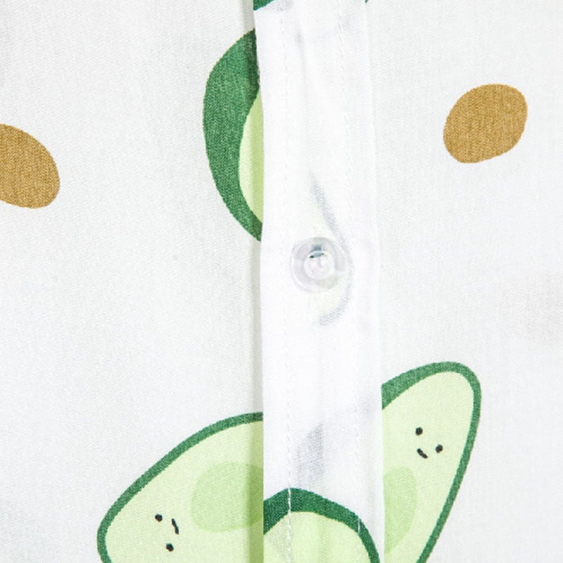Stylisches Herren Urlaubs-Hemd aus Baumwolle mit Avocado Print
