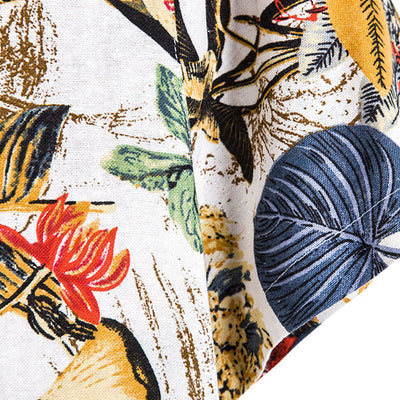 Retro Herren Kurzarm Hemd im coolen Blumen Design