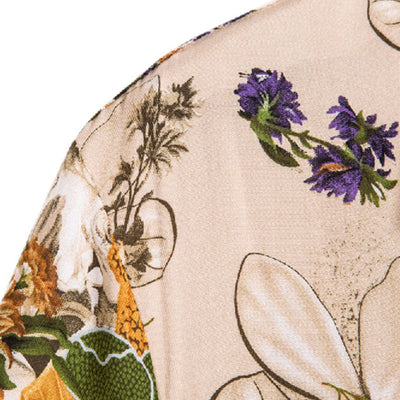 Stylisches Herren Kurzarm Hemd mit Vintage Druck aus Baumwolle