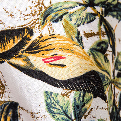 Retro Herren Kurzarm Hemd im coolen Blumen Design