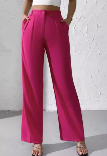 Elegante Palazzo-Hose | Hoher Bund | Seitlicher Schlitz