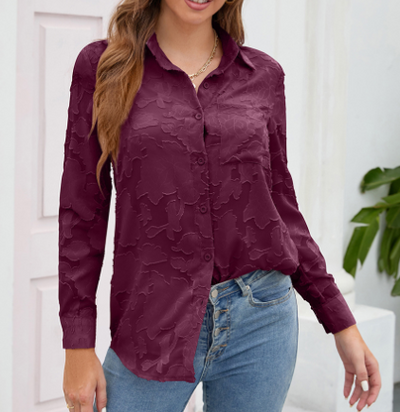 Aulikki® | Durchsichtige Bluse mit Knopfleiste aus Spitze