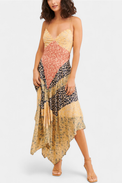 Francine Blumen-Maxi-Kleid