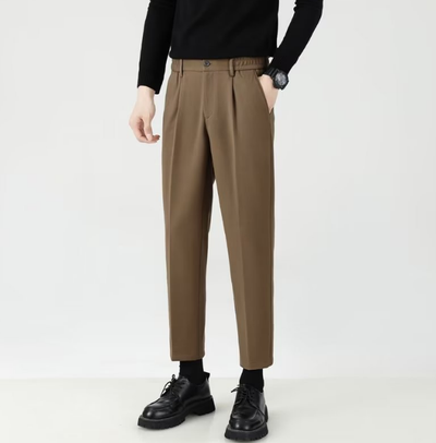 Stoffhose für Herren - Elegante Pleated Freizeithose für den Sommer
