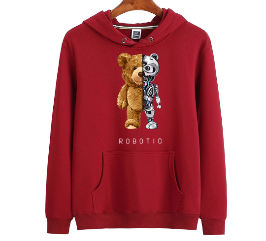 Roboter Teddybär Hoodie für Herren und Damen