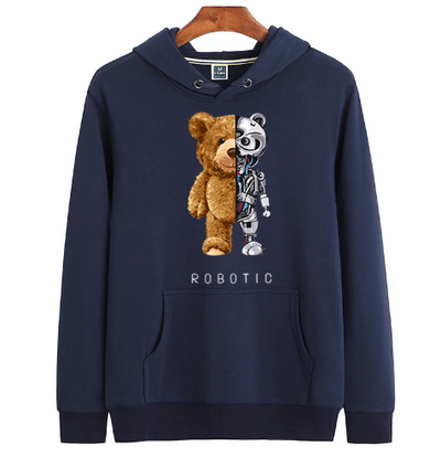Roboter Teddybär Hoodie für Herren und Damen