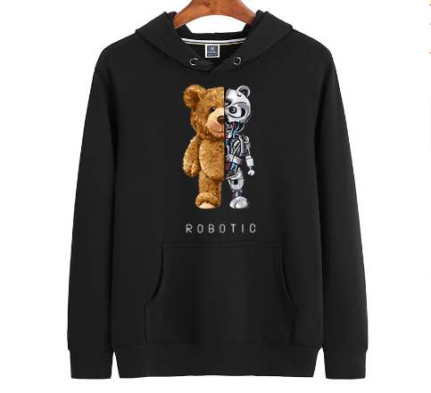Roboter Teddybär Hoodie für Herren und Damen