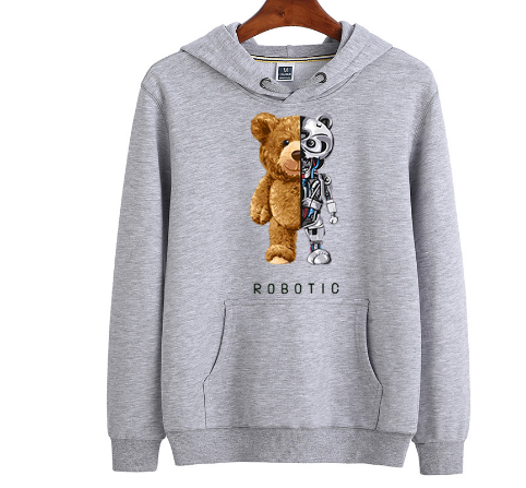 Roboter Teddybär Hoodie für Herren und Damen