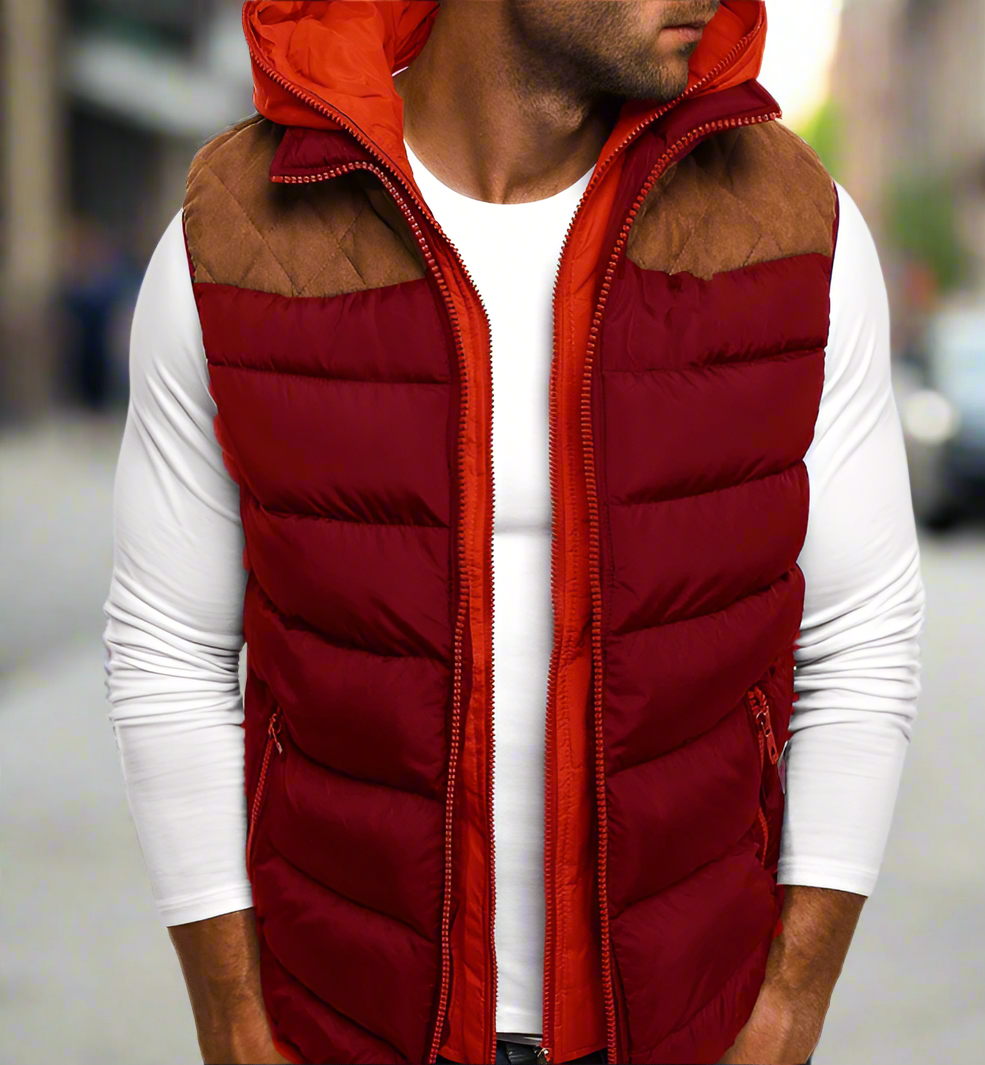 Weste für Herren - Stilvolle leichte Sommerjacke mit Kapuze