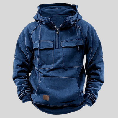 Lässiger Zip-up Hoodie mit Tasche für Männer