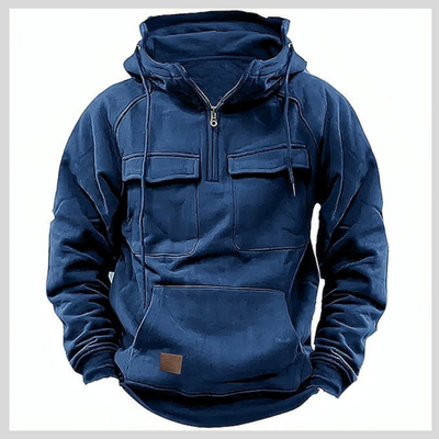 Lässiger Zip-up Hoodie mit Tasche für Männer